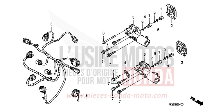 LINEARMAGNETVENTIL von VFR1200F DCT CANDY PROMINENCE RED (R342) von 2013
